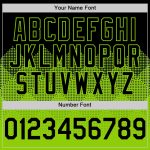 Personalized 3D Gradient Black Neon Green Baseball Jersey with Square Shapes Personalized Black Neon Green 3D Gradient Square