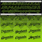 Personalized 3D Gradient Black Neon Green Baseball Jersey with Square Shapes Personalized Black Neon Green 3D Gradient Square