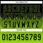 Personalized Black Neon Green 3D Gradient Softball Jersey for Unisex - Two-Button Design Personalized Black Neon Green 3D
