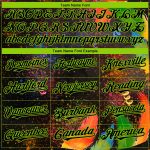 Personalized 3D Holi Festival Color Powder Baseball Jersey - Black Neon Green Personalized Black Neon Green 3D Holi Festival
