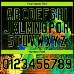 Personalized 3D Holi Festival Color Powder Performance T-Shirt in Black and Neon Green Personalized Black Neon Green 3D Holi