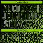 Personalized 3D Leopard Print Baseball Jersey - Black Neon Green Fade Fashion Personalized Black Neon Green 3D Leopard Print