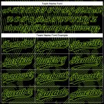 Custom Name & Number Unisex Softball Jersey - Personalized Black Neon Green 3D Curve Lines Design, Two-Button Style Personalized