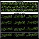 Personalized 3D Pattern Black and Neon Green Diagonal Stripes Baseball Jersey with Custom Name and Number Personalized Black