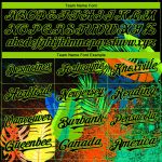 Personalized 3D Pattern Black Neon Green Holi Festival Color Powder Authentic Baseball Jersey Personalized Black Neon Green