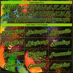 Personalized Holi Festival Color Powder T-Shirt - Black Neon Green 3D Pattern Design Personalized Black Neon Green 3D Pattern