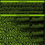 Custom Leopard Print Baseball Jersey - Personalized Black & Neon Green 3D Fade Design with Name & Number Personalized Black