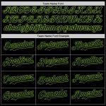 Custom Name & Number Black Neon Green 3D Cat Pattern Rave Baseball Jersey Personalized Black Neon Green 3D Pattern Design