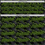 Personalized 3D Black Neon Green Slant Lines Baseball Jersey Custom Name & Number Personalized Black Neon Green 3D Pattern