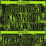 Personalized Neon Green Abstract Grunge Soccer Jersey Art Sublimation Uniform Personalized Black Neon Green Abstract Grunge