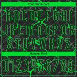 Custom Name and Number Volleyball Uniform Jersey - Personalized Black Neon Green Abstract Design Team Apparel Personalized