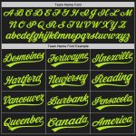 Personalized Baseball Jersey in Black and Neon Green for Custom Sports Wear Personalized Black Neon Green Baseball Jersey