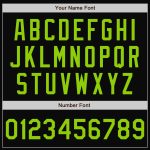 Personalized Bomber Varsity Letterman Jacket Black Neon Green Full-Snap Personalized Black Neon Green Bomber Full-Snap Varsity