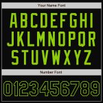 Personalized Bomber Jacket Black Neon Green Full-Snap Varsity Letterman Personalized Black Neon Green Bomber Full-Snap Varsity