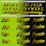 Personalized Black Neon Green Gold Bomber Jacket Gradient Fashion Varsity Letterman Full-Snap Personalized Black Neon Green-Gold