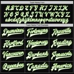 Personalized Varsity Letterman Split Jacket in Black Neon Green-Gray Bomber Style, Full-Snap Fashion Outerwear Personalized