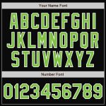 Custom Team Bomber Jacket with Name and Number - Black Neon Green Gray Full-Snap Varsity Letterman Fashion Outerwear Personalized