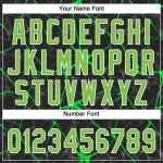 Custom Name and Number Black Neon Green-Kelly Green 3D Pattern Unisex Softball Jersey - Personalized Two-Button Design Personalized
