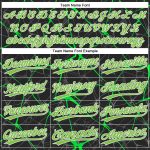 Personalized 3D Softball Jersey in Black Neon Green Kelly Green, Unisex, Two-Button Design Personalized Black Neon Green-Kelly