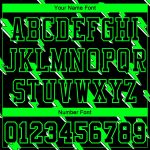 Personalized Black Neon Green Lightning Basketball Jersey Round Neck Suit Personalized Black Neon Green Lightning Shapes
