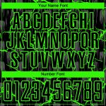 Personalized Black Neon Green Lightning Soccer Jersey with Custom Name and Number - Team Uniform Personalized Black Neon