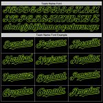 Personalized Black Neon Green Baseball Jersey - Customizable Sports Apparel Personalized Black Neon Green Line Baseball Jersey