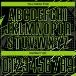 Personalized Soccer Uniform Jersey with Black Neon Green Lines Design Personalized Black Neon Green Lines Sublimation Soccer