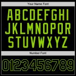 Custom Neon Green Black Baseball Jersey with Personalized Name and Number - Authentic Throwback Style Personalized Black
