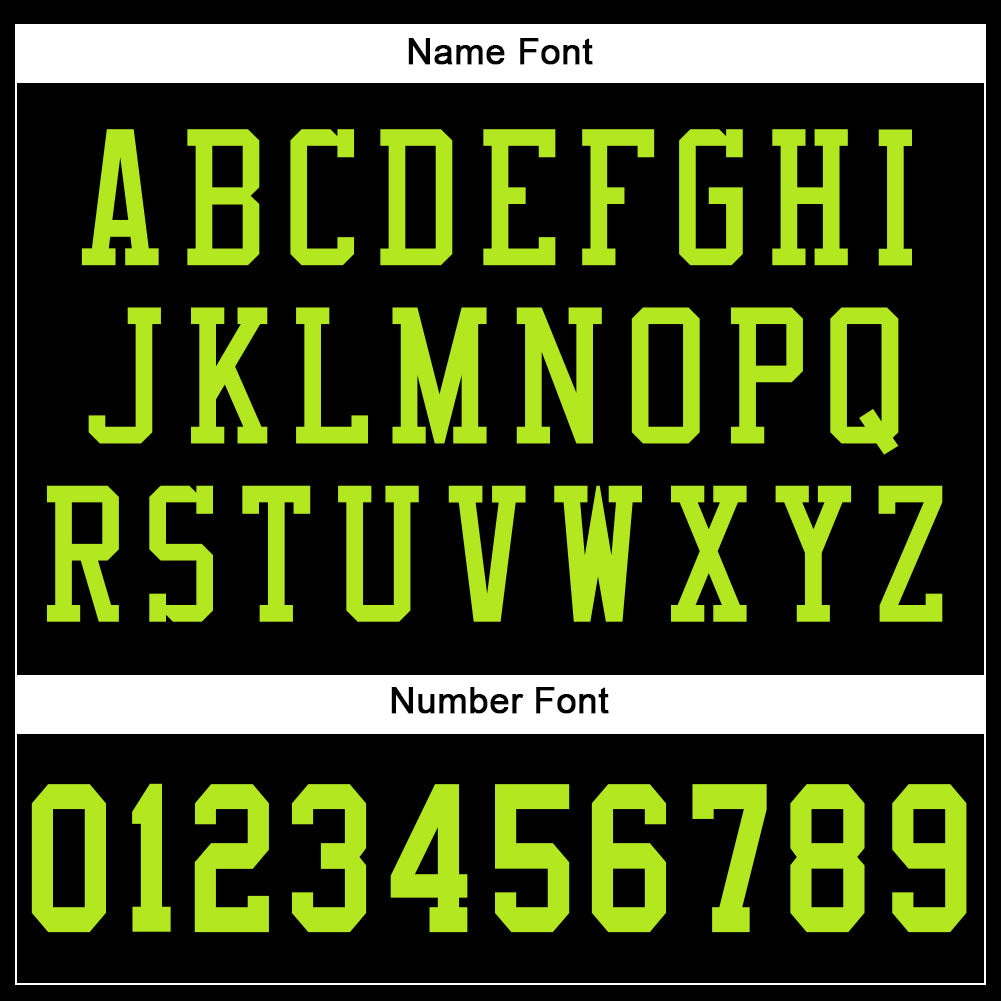 Personalized Black Neon Green Mesh Football Jersey Custom Black Neon Green Football Jersey - Personalized Mesh Sports Apparel Personalized Black Neon Green Mesh Football Jersey - Image 4