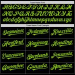 Personalized Neon Green Black Mesh Baseball Jersey for Men Women 2 Personalized Black Neon Green Mesh Throwback Baseball