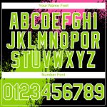 Personalized Unisex Softball Jersey with Custom Name & Number - Black Neon Green-Pink 3D Abstract Brush Stroke Design Personalized