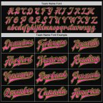 Personalized Neon Green-Pink Black Varsity Letterman Jacket - Full-Snap Bomber Style Personalized Black Neon Green-Pink Bomber