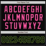 Personalized Neon Green-Pink Black Varsity Letterman Jacket - Full-Snap Bomber Style Personalized Black Neon Green-Pink Bomber