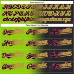 Personalized Black Neon Green Pink Gradient Baseball Jersey for Fashion Enthusiasts Personalized Black Neon Green-Pink Gradient