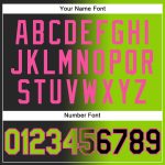 Personalized Black Neon Green Pink Gradient Baseball Jersey for Fashion Enthusiasts Personalized Black Neon Green-Pink Gradient