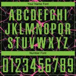 Personalized Sublimation Soccer Jersey with Custom Name & Number in Black Neon Green and Pink - Team Uniform Personalized