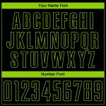 Personalized Black Neon Green Pinstripe Soccer Jersey - Fashion Sublimation Uniform Personalized Black Neon Green Pinstripe