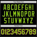 Personalized Sleeveless Baseball Jersey in Black Neon Green Pinstripe and Light Blue Personalized Black Neon Green Pinstripe