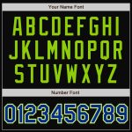 Personalized Black Neon Green Pinstripe Bomber Jacket Varsity Full-Snap Letterman Personalized Black Neon Green Pinstripe