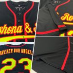 Custom Black Neon Green and Red Baseball Jersey - Personalized Sports Apparel Personalized Black Neon Green-Red Baseball