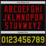 Personalized Neon Green Red Bomber Varsity Letterman Two Tone Jacket Full-Snap Black Personalized Black Neon Green-Red Bomber