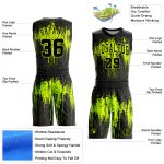 Personalized Basketball Jersey Black Neon Green Round Neck Sublimation Suit 2 Personalized Black Neon Green Round Neck Sublimation