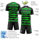 Personalized Soccer Jersey Black Neon Green Sublimation Uniform Size 5 Personalized Black Neon Green Sublimation Soccer Uniform