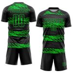 Personalized Sublimation Soccer Jersey Black Neon Green - Size 6 Uniform Personalized Black Neon Green Sublimation Soccer