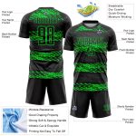 Personalized Sublimation Soccer Jersey Black Neon Green - Size 6 Uniform Personalized Black Neon Green Sublimation Soccer