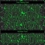 Custom Name and Number Soccer Jersey - Personalized Black Neon Green Sublimation Team Uniform Personalized Black Neon Green