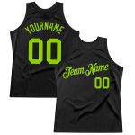 Personalized Throwback Basketball Jersey in Black and Neon Green Personalized Black Neon Green Throwback Basketball Jersey