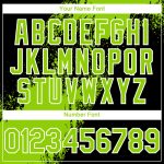 Personalized 3D Abstract Brush Stroke Baseball Jersey in Black Neon Green-White Personalized Black Neon Green-White 3D Abstract