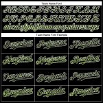 Personalized Black Neon Green Glitter 3D Abstract Baseball Jersey for Men Personalized Black Neon Green-White 3D Abstract