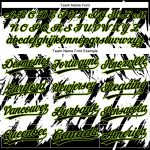 Personalized 3D Abstract Sharp Shape Unisex Softball Jersey - Black Neon Green-White Two-Button Design Personalized Black